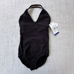 NWT Motion Wear Black Leotard Girl's 12/14